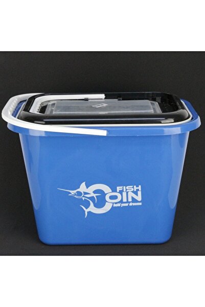 FİSHCOİN Fishcoin Süzgeçli Balık Kovası 10 Lt Mavi