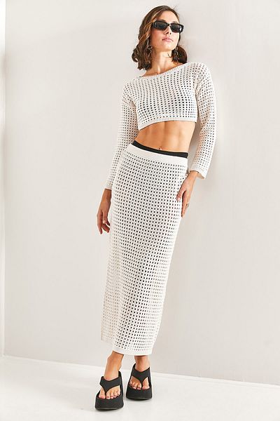 Bianco Lucci Women's Patterned Bottom and Top Set