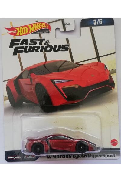 HOT WHEELS Fast Furious Özel Seri Premium Koleksiyon Araba W Motors Lykan Hypersport
