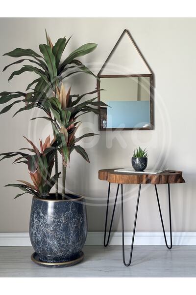 odka 25litre Armut Saksı Tabaklı Yükseklik:32cm Çap:26cm Lily Antrasit Beyaz ...