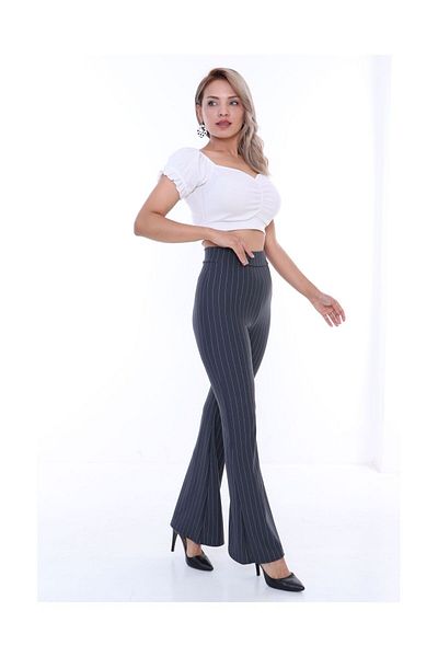 TİGERS TİGERSS women's high price striped spanish poca trousers