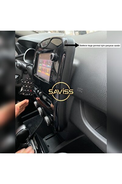 Saviss Renault Clio4 1.Kalite 3M Bant Teyp çevresi çerçeve maun kaplama ,Pian...