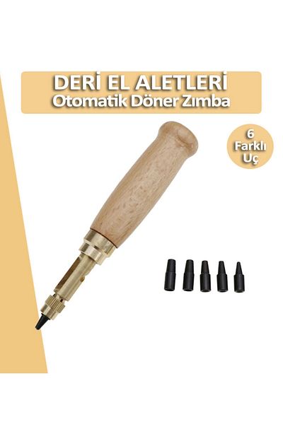 Dopar Περιστροφικό συρραπτικό αυτόματο 6 διαφορετικών μύτης Δερμάτινα εργαλεία χειρός Craftsman