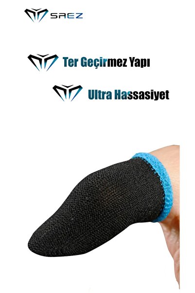Saez Pubg Parmaklık Eldiveni 2 Çift 4 Adet E-spor Mobile Parmak Eldiven Ultra Hassasiyet