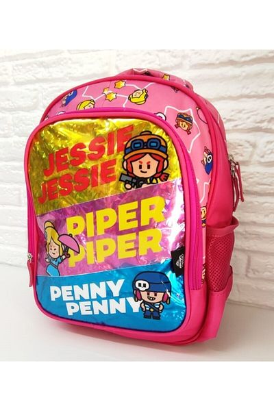 ERSEV Geantă pentru școală primară pentru fete Brawl Stars Pink, cu două compartimente