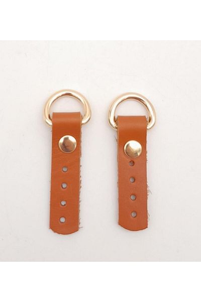 angel çanta aksesuar Angel Bag Accessory Real Leather Orange Tan Shoe (Böce) Light Gold Metal