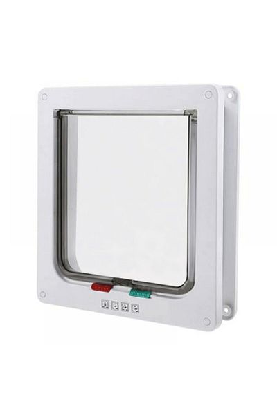 Eastland Karlie 4-Way Locking Cat Door 19.2x20Cm White