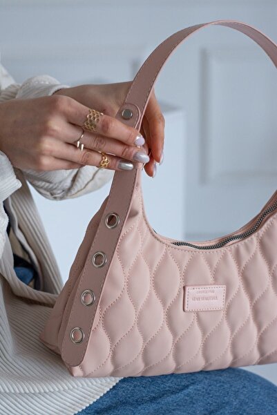 Pek Moda Geantă baghetă matlasată cu model de calitate pudră pentru femei