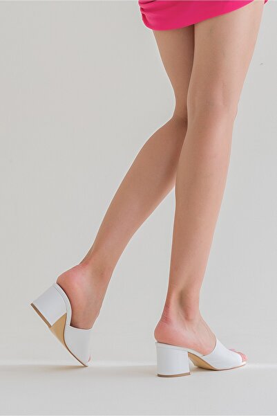 GNS Shoes Γυναικείες παντόφλες από γνήσιο δέρμα μονό λουράκι