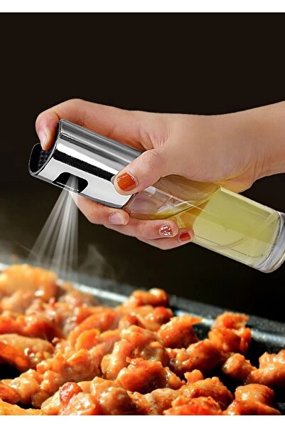 GÜNKAR HOME 2 Adet Cam Yağdanlık Sprey 100 ml Pompalı Yağlık Sirkelik Cam Şiş...