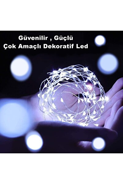 SULED Sl-1036 - 3 Metre Beyaz Peri Led, Dekor Işık Beyaz Dekoratif Lamba Yılbaşı Çam Ağacı Ev Süslemeli