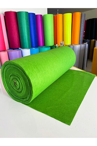 garaccu Țesătură subțire de pâslă moale, 1 mm, verde mătase - 1 metru (100 cm...
