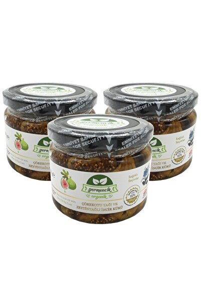 Germencik Organik Çörekotu Yağı Katkılı Zeytinyağlı Incir Kürü 330 Gr. 3 Adet (3x330 Gr)