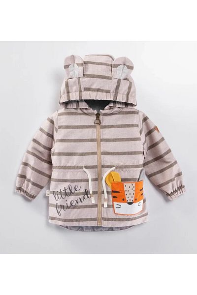 Midimod Gold 9-24 Months Striped Seasonal Lined Boys' Raincoat