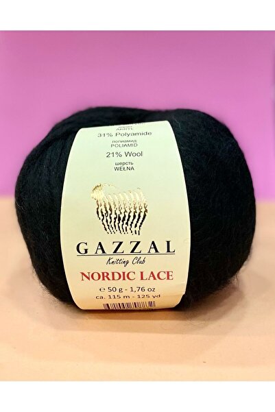 Gazzal Nordıc Lace 2’li Paket 50 gr 5018 Siyah
