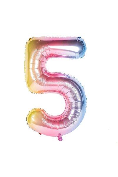 Partimarka عدد 5 بالون فويل ملون
