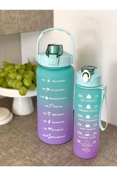 KÜÇÜK EW Motivational 2-pack Water Bottle Water Bottle Water Bottle 2 Lt 900ml Puppy Gym Water Bottle Sticker Gift