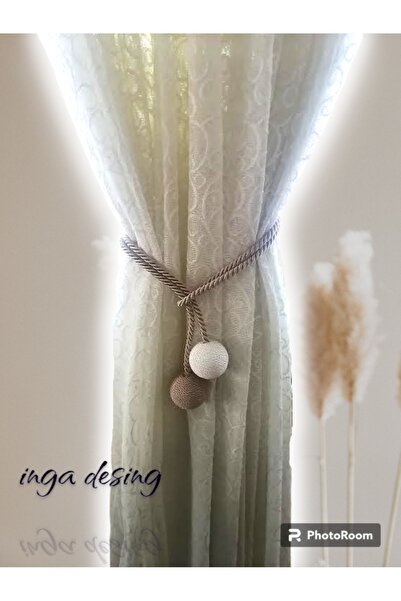 inga desing perde fon toplama halatı 2 top