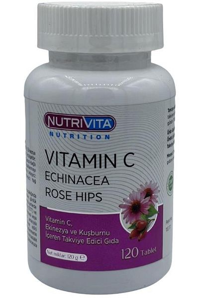 Nutrivita Nutrition Echinacea Rosehip Extract - Vitamin C 120 Tablets