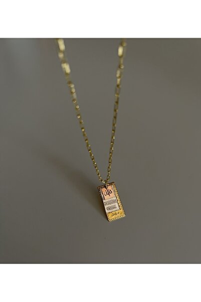 ZWEIG 925 Ayar Gümüş Üçlü Plaka Dua Kolye