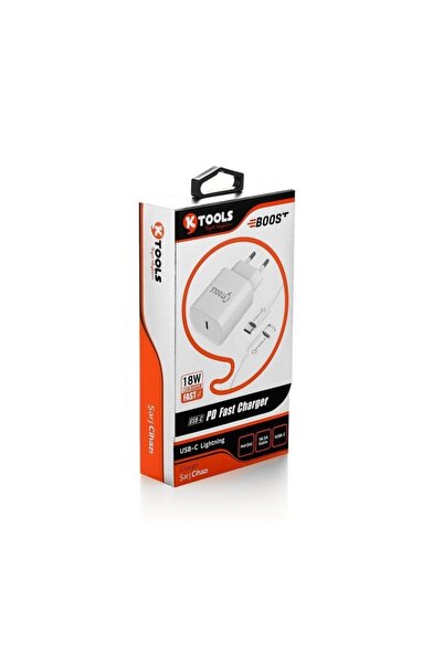 Ktools Boost Pd 18w 3a Iphone Lightning Usb C Hızlı Şarj Cihazı