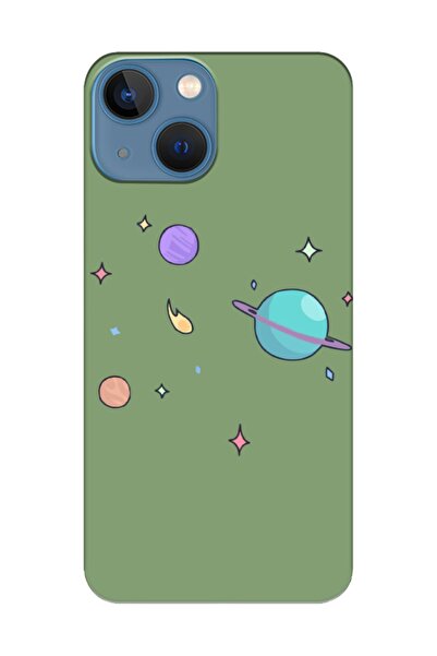 frondcase حافظة هاتف آيفون 13 ميني بتصميم كوكب أخضر