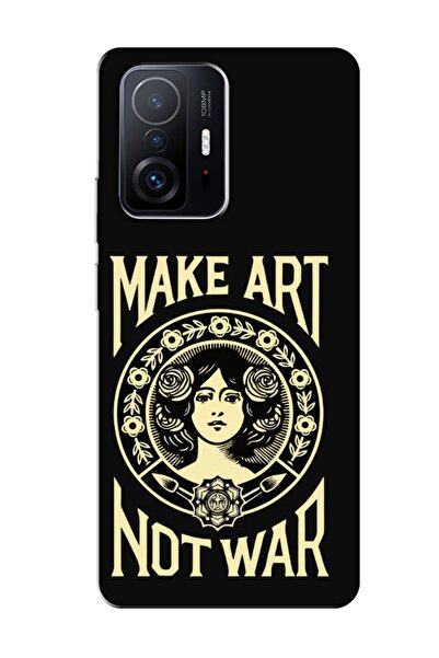 frondcase حافظة هاتف Xiaomi Mi 11t Make Art Not War باللون الأسود