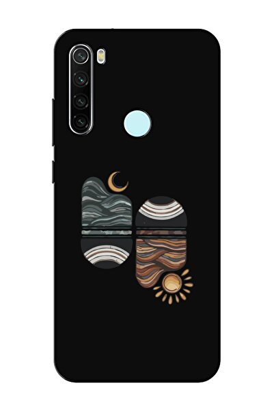 frondcase حافظة هاتف Redmi Note 8 Sunset Wave باللون الأسود