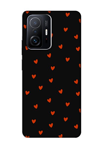 frondcase حافظة هاتف Xiaomi Mi 11t Pro بتصميم قلوب صغيرة باللون الأسود