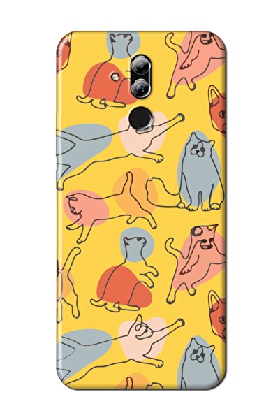 frondcase حافظة لهاتف هواوي ميت 20 لايت على شكل قطة باللون الأصفر