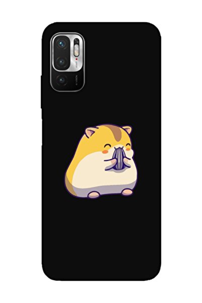frondcase حافظة هاتف Redmi Note 10 5g لطيف هامستر باللون الأسود