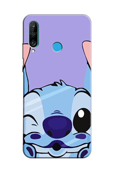 frondcase Huawei P30 Lite Stitch Lila Telefon Kılıfı