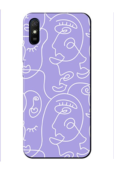 frondcase حافظة هاتف Redmi 9a Face Art Lilac