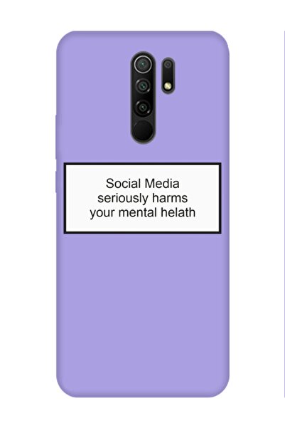 frondcase حافظة هاتف Redmi 9 Social Media Lilac