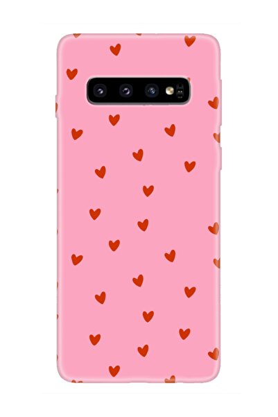 frondcase Samsung S10 Minik Kalpler Pembe Telefon Kılıfı