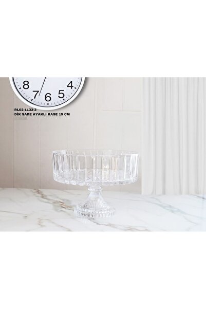 Royal London Kesme Kristal Dik Sade Ayaklı Kase 15cm