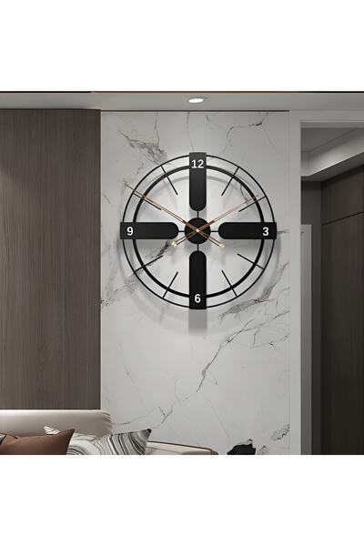 MetaQuartz Aksesuar 50cm- Italyan Tasarım Jihati Metal Duvar Saati , Modern D...