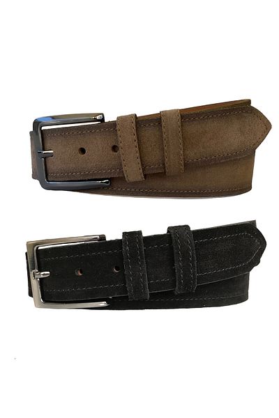 GoDeri Set 2 100% piele naturală din nurca piele întoarsă, centura neagră 4 cm=2buc.piele întoarsă.4cm