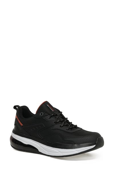 Kinetix HARVEY PU 3PR Black Men's Running Shoes