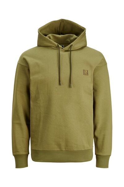 Jack & Jones Jack Jones Unseen Backprint Sweat Hood Men's Khaki Sweatshirt12242247-03