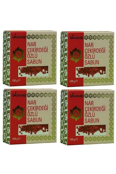 Biotama Pomegranate Seed Extract Soap 4 X 150 Gr. (4 Pieces.)