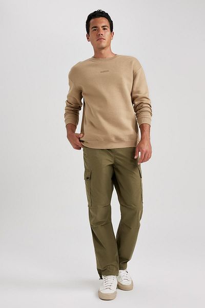 DeFacto Φούτερ με στάμπα με λαιμόκοψη Boxy Fit Crew X8282az23au
