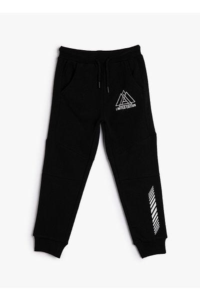 Koton Elastic Leg Black Boy's Sweatpants 4WKB40014TK