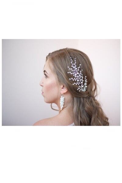 bba new trend CRYSTAL SIDE BUD Νυφικό στέμμα μαργαριτάρι νυφικό στέμμα, στέμμ...