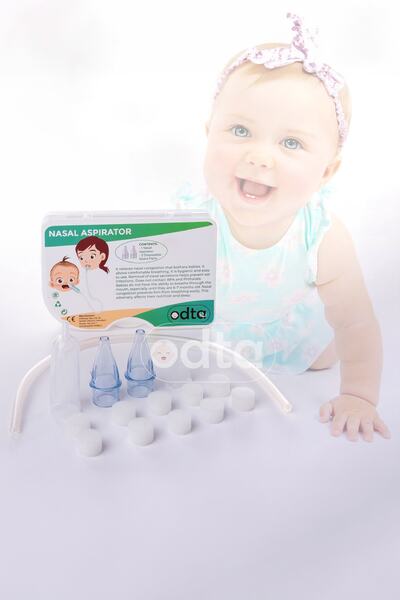 ODTA Bebek Burun Aspiratörü | Nazal Aspiratör | 12 Ekstra Sünger | 2 Ekstra Yedek Başlık | Bpa Free