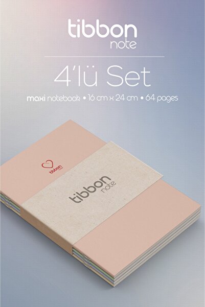 Tibbon Note Maxi Defter Dikişli 4 Lü Set 23