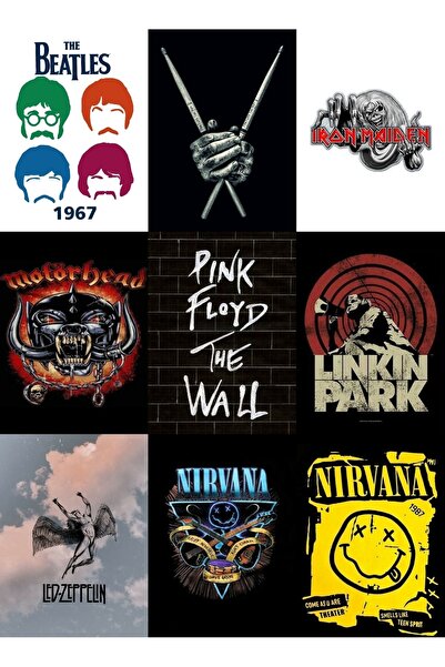 owl bag Set višestrukih nalepnica Metal Bands br. 2