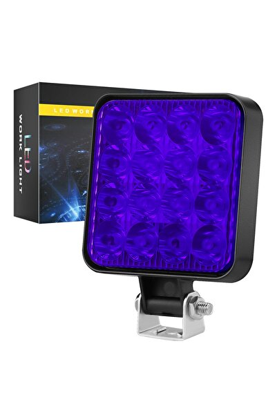 DEKOHOP Off Road Traktör Tir Kamyon Sis Fari Ve Çalışma Lambası 16 Led Kare M...