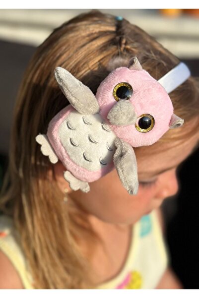 QUEEN AKSESUAR تريند فاشن فاخر لطيف من القطيفة على شكل بومة كبيرة مع لعبة تاج...