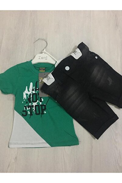 Zeni Kids 120-00-23 Notă Stop Printed Baby Boy Set 9-24 Luni